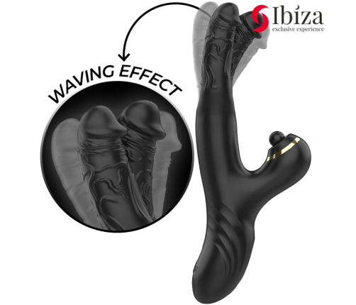IBIZA - TWO DRAGONS DOUBLE VIBRATOR BLACK