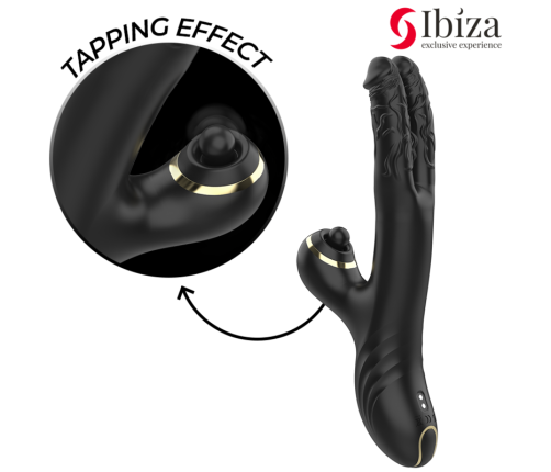 IBIZA - TWO DRAGONS DOUBLE VIBRATOR BLACK