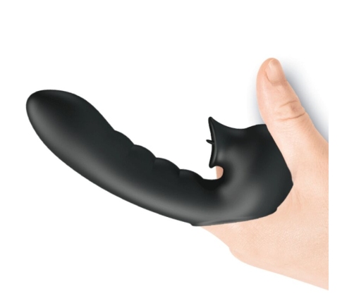 PRETTY LOVE - HOBGOBLIN VIBRATING FINGER CASE 12 VIBRATIONS + CLITORIS STIMULATOR BLACK