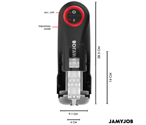 JAMYJOB - GRAVITY MASTURBADOR VAGINA AUTOMÁTICO 5 MODOS DE EMPUJE Y EFECTO SONIDO
