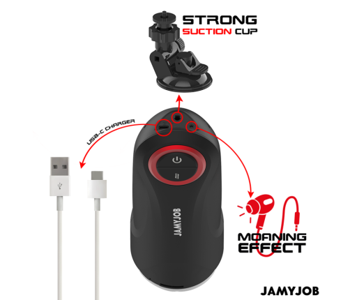 JAMYJOB - GRAVITY MASTURBADOR VAGINA AUTOMÁTICO 5 MODOS DE EMPUJE Y EFECTO SONIDO