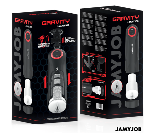 JAMYJOB - GRAVITY MASTURBADOR VAGINA AUTOMÁTICO 5 MODOS DE EMPUJE Y EFECTO SONIDO