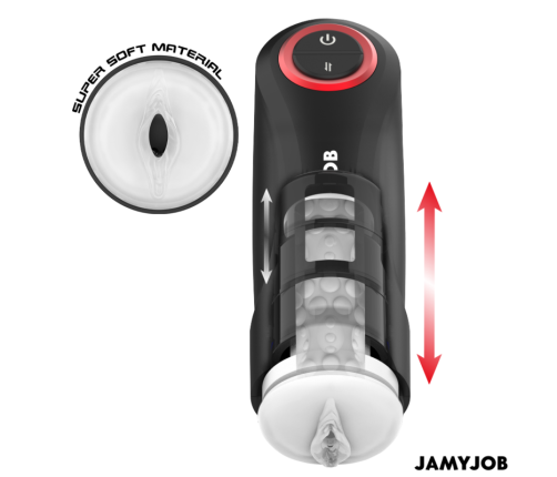 JAMYJOB - GRAVITY MASTURBADOR VAGINA AUTOMÁTICO 5 MODOS DE EMPUJE Y EFECTO SONIDO