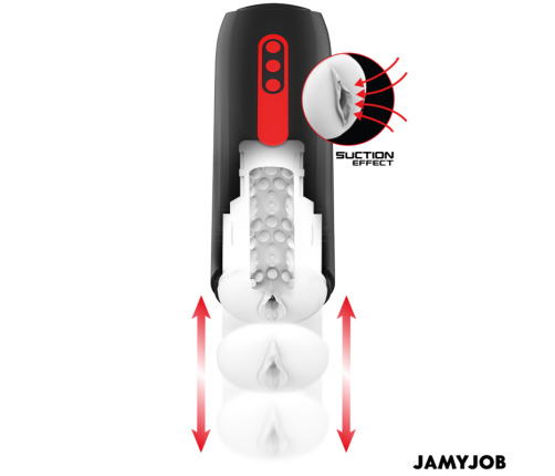 JAMYJOB - PHANTOM MASTURBADOR VAGINA AUTOMÁTICO 5 MODOS SUCCIONADOR Y EMPUJE