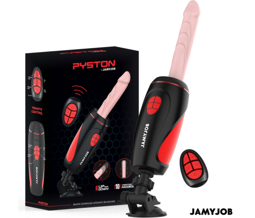 JAMYJOB - PYSTON BASE MASTURBADOR AUTOMÁTICO CON DILDO CONTROL REMOTO