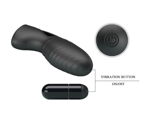 PRETTY LOVE - ALAN VIBRADOR DE DEDO SILICONA NEGRO