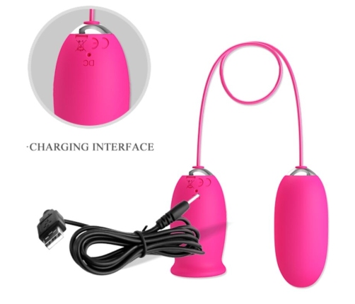 PRETTY LOVE - DAISY VIBRATING EGG + CLITORIS STIMULATING TONGUE PINK
