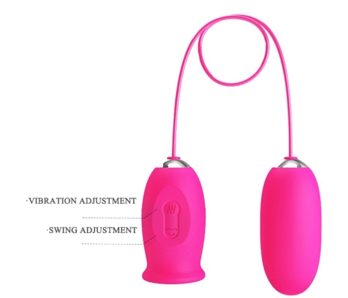 PRETTY LOVE - DAISY VIBRATING EGG + CLITORIS STIMULATING TONGUE PINK