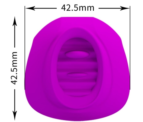 PRETTY LOVE - ESTELLE TONGUE CLITORIS STIMULATOR 12 VIBRATIONS PURPLE