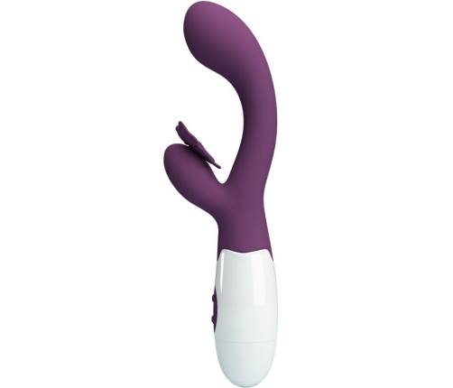 PRETTY LOVE - BUTTERFLY KISS VIBRADOR RABBIT & ESTIMULADOR PUNTO G MORADO