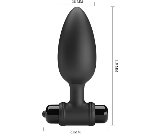 PRETTY LOVE - VIBRA BUTT PLUG 2 ANAL PLUG 10 VIBRATIONS BLACK