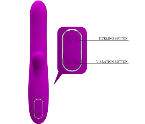 PRETTY LOVE - ANGELIQUE MULTIFUNCTION VIBRATOR + CLITORIS STIMULATOR PURPLE