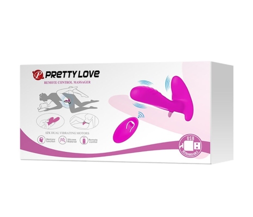 PRETTY LOVE - MASSAGER & VIBRATOR 12 VIBRATIONS REMOTE CONTROL PURPLE