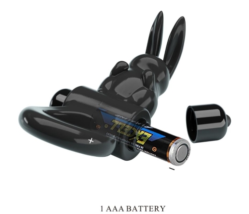 PRETTY LOVE - EXCITING RING RABBIT VIBRATOR RING 10 VIBRATIONS BLACK