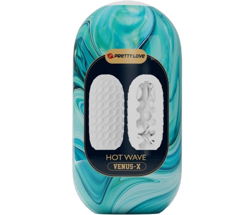 PRETTY LOVE - HOT WAVE SILICONE MALE MASTURBATOR WHITE