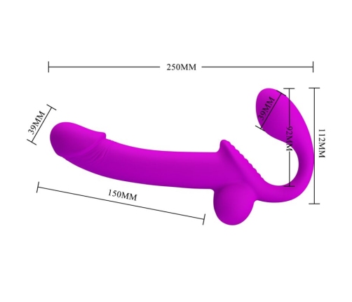 PRETTY LOVE - KELPIE DOUBLE STRAP-ON STIMULATOR PURPLE