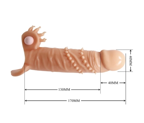 PRETTY LOVE - CONNOR PENIS SLEEVE + CLITORIS STIMULATOR FLESH