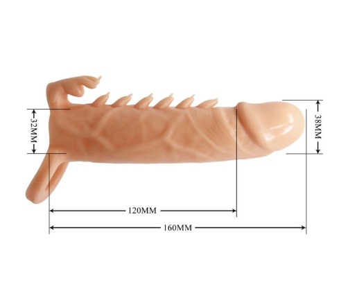 PRETTY LOVE - EMMIT PENIS SLEEVE + CLITORIS STIMULATOR FLESH