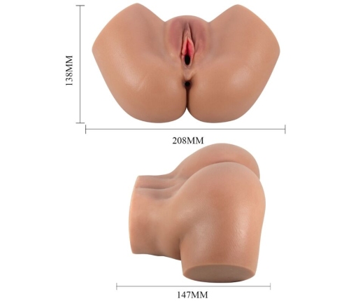 CRAZY BULL - HAILEY VIBRATOR BUTT WITH REALISTIC VAGINA AND ANUS CONTROL REMOTO