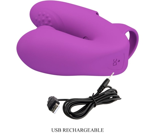 PRETTY LOVE - ATHENA FINGER VIBRATOR WITH CLITORIS STIMULATOR PURPLE