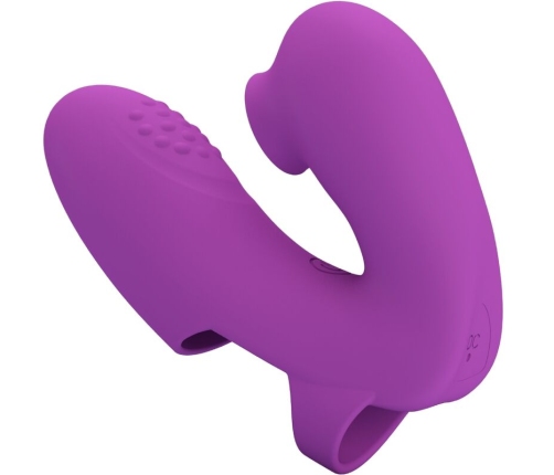 PRETTY LOVE - ATHENA FINGER VIBRATOR WITH CLITORIS STIMULATOR PURPLE
