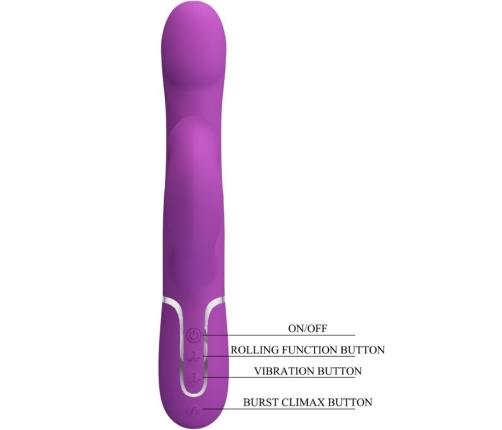 PRETTY LOVE - 4 IN 1 MULTIFUNCTION VIBRATOR & STIMULATOR PURPLE