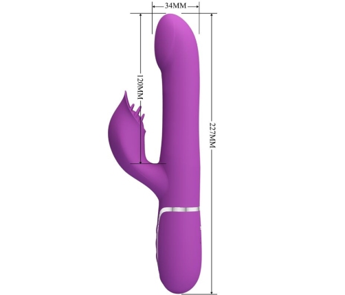 PRETTY LOVE - 4 IN 1 MULTIFUNCTION VIBRATOR & STIMULATOR PURPLE