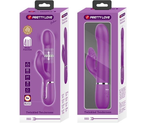 PRETTY LOVE - 4 IN 1 MULTIFUNCTION VIBRATOR & STIMULATOR PURPLE
