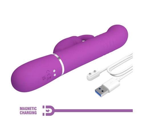 PRETTY LOVE - COALE 4 IN 1 MULTIFUNCTION RABBIT VIBRATOR  PURPLE