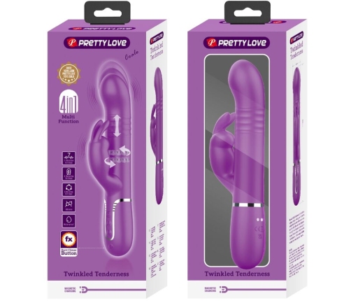 PRETTY LOVE - COALE 4 IN 1 MULTIFUNCTION RABBIT VIBRATOR  PURPLE
