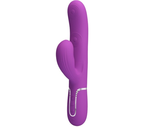 PRETTY LOVE - PERLITA 3 IN 1 MULTIFUNCTION RABBIT VIBRATOR  PURPLE