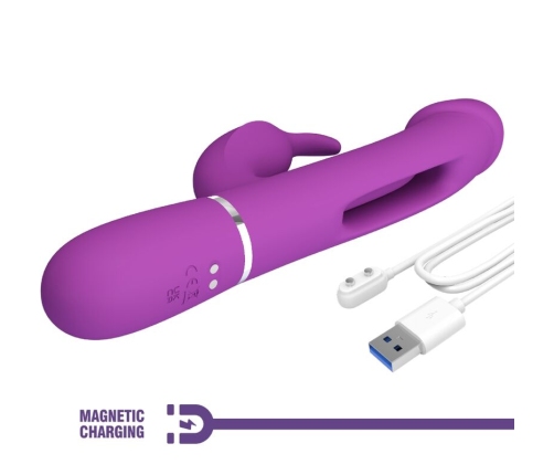 PRETTY LOVE - KAMPAS 3 IN 1 MULTIFUNCTION RABBIT VIBRATOR  PURPLE