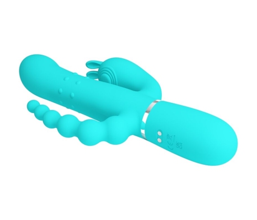 PRETTY LOVE - CAMMY 4 IN 1 MULTIFUNCTION TRIPPLE RABBIT VIBRATOR  BLUE