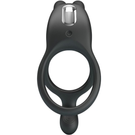 PRETTY LOVE - SETH DOUBLE VIBRATING RING RABBIT 7 VIBRATIONS BLACK PRETTY LOVE - SETH DOUBLE VIBRATING RING RABBIT 7 VIBRATIONS BLACK