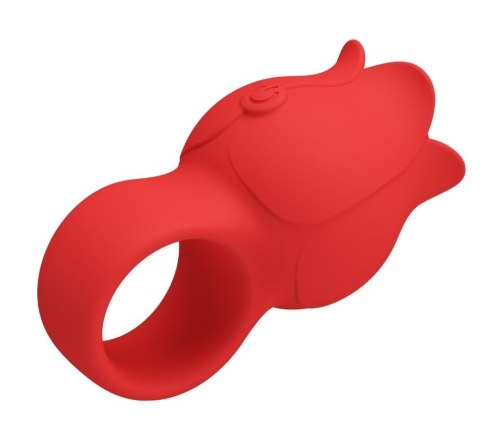 PRETTY LOVE - JAE ROSE SHAPED FINGER VIBRATOR 10 VIBRATIONS RED