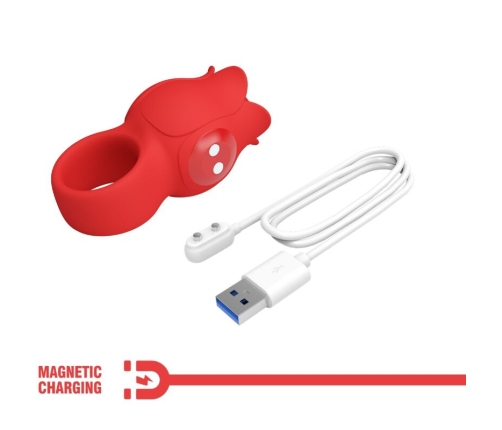 PRETTY LOVE - JAE ROSE SHAPED FINGER VIBRATOR 10 VIBRATIONS RED