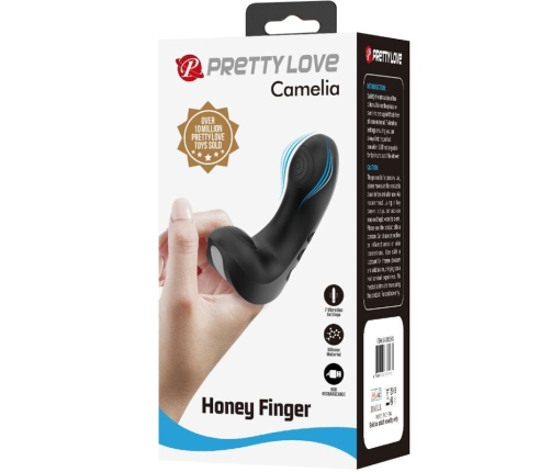 PRETTY LOVE - CAMELIA VIBRADOR DE DEDO 7 VIBRACIONES NEGRO