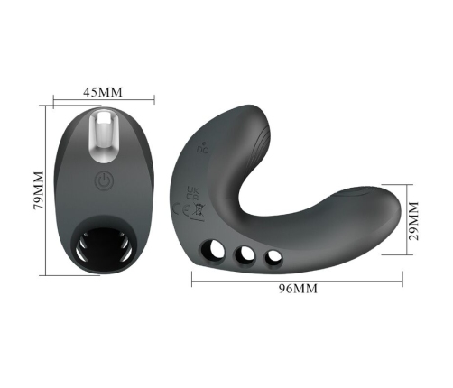 PRETTY LOVE - CAMELIA VIBRADOR DE DEDO 7 VIBRACIONES NEGRO