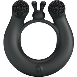 PRETTY LOVE - DAHLIA VIBRATING RING + CLITORIS STIMULATOR 12 VIBRATIONS BLACK PRETTY LOVE - DAHLIA VIBRATING RING + CLITORIS STIMULATOR 12 VIBRATIONS BLACK