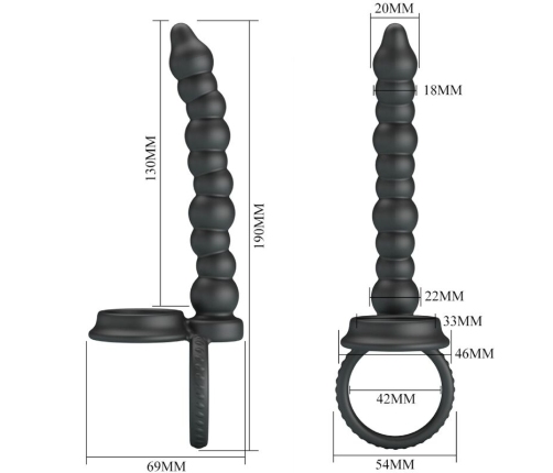 PRETTY LOVE - DILLION ANILLO PENE PARA DONLE PENETACIÓN NEGRO