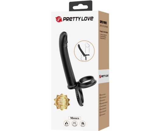 PRETTY LOVE - DILLION DOUBLE PENETRATION DOUBLE COCK RING BLACK