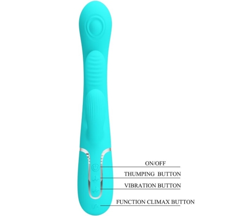 PRETTY LOVE - SHANIA TRIPLE VIBRADOR RABBIT MULTIFUNCIÓN 3 EN 1
