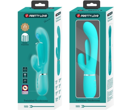 PRETTY LOVE - SHANIA TRIPLE VIBRADOR RABBIT MULTIFUNCIÓN 3 EN 1