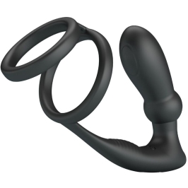 PRETTY LOVE - EMONI PENIS RING + ANAL PLUG 12 VIBRATIONS BLACK PRETTY LOVE - EMONI PENIS RING + ANAL PLUG 12 VIBRATIONS BLACK