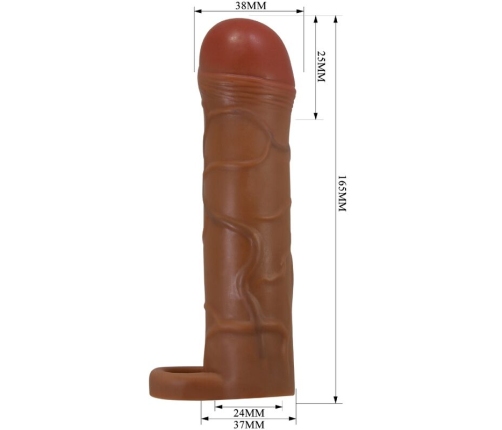 PRETTY LOVE - BUNION PENIS SLEEVE WITH 2.5 CM EXTENSION MULATTO