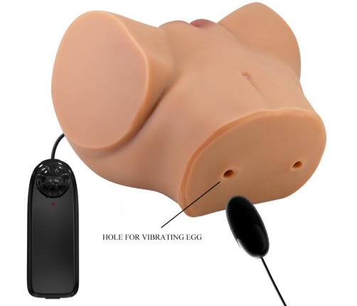 CRAZY BULL - EMILIA ASS VIBRATOR WITH REALISTIC VAGINA AND ANUS FLESH REMOTE CONTROL