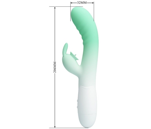 PRETTY LOVE - CERBERUS VIBRADOR RABBIT 3O VIBRACIONES VERDE