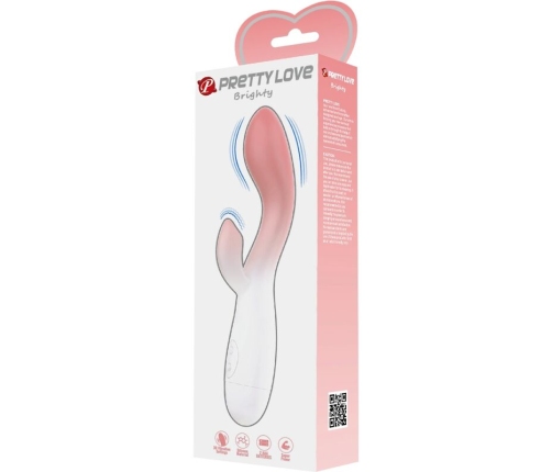 PRETTY LOVE - BRIGHTY G-SPOT VIBRATOR + CLITORIS STIMULATOR 30 VIBRATIONS PINK