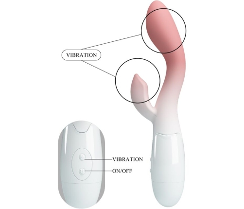 PRETTY LOVE - BRIGHTY G-SPOT VIBRATOR + CLITORIS STIMULATOR 30 VIBRATIONS PINK