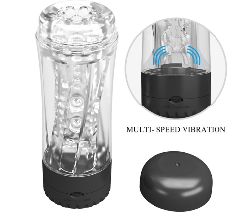 PRETTY LOVE - TAMARA MALE MASTURBATOR MULTI-SPEED VIBRATOR BLACK